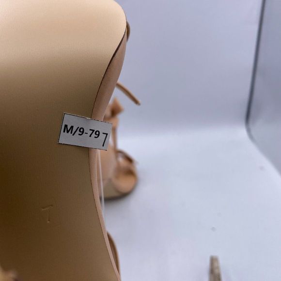 XYD Nude Open Toe Bowknot Stilettos Ankle Strap - Picture 10 of 10